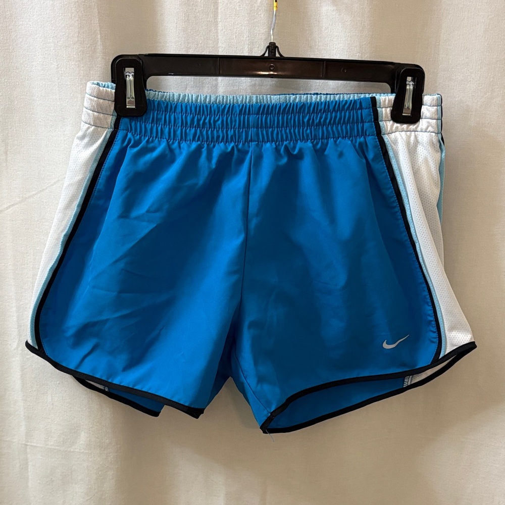 Nike Women's Athletic Shorts in Blue and White
